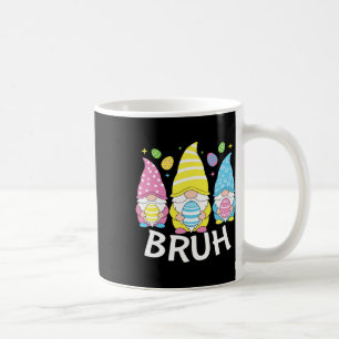Caneca De Café Bruh Meme Dia da Páscoa Engraçada Coelhinhos Gnomi