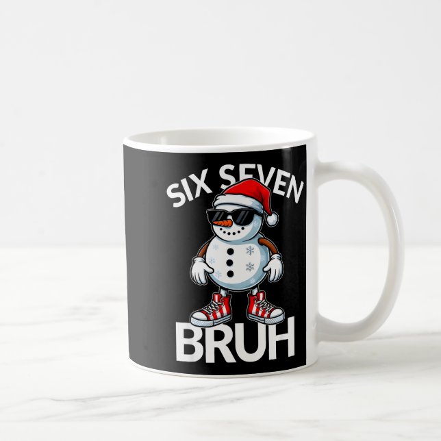 Caneca De Café Bruh Seis Sete 6 7 Meme Natal Divertido Xmas Homen (Direita)