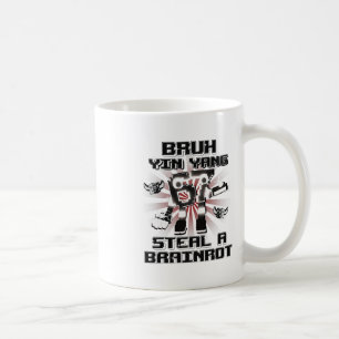Caneca De Café Bruh Yin Yang 67 Seis Sete 6-7 Divertido Brainrot