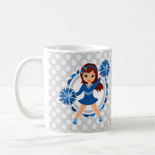 Caneca De Café Brunette Cheerleader Azul - Alegre