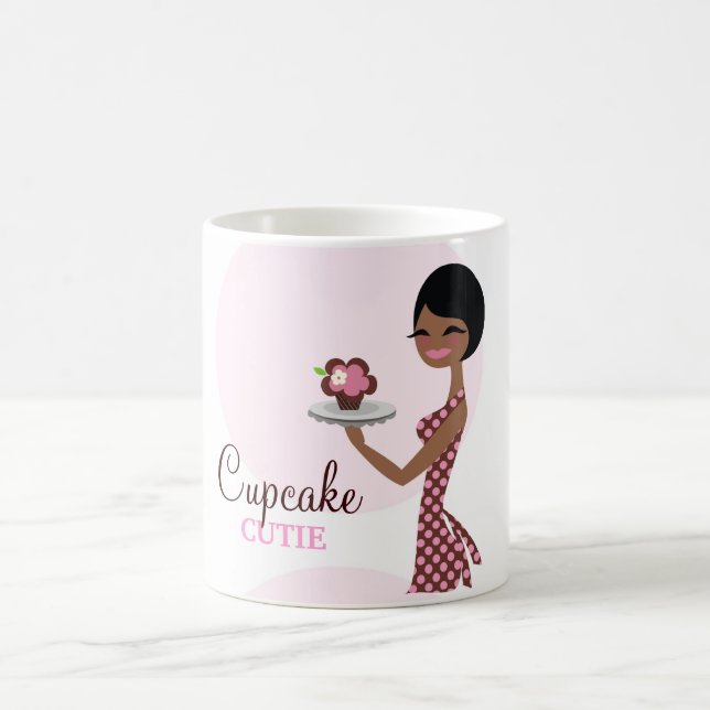 Caneca De Café Brunette de Cutie do cupcake de 311 Carmella (Centro)
