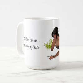 Caneca De Café Brunette Mermaid com Starfish Coffee Mug