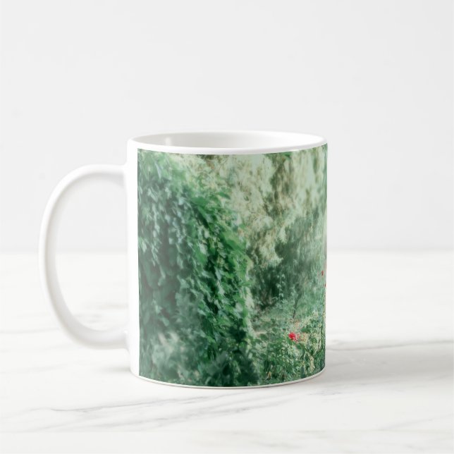 Caneca De Café Brunette Princess: Aquarela Floresta Fada (Esquerda)
