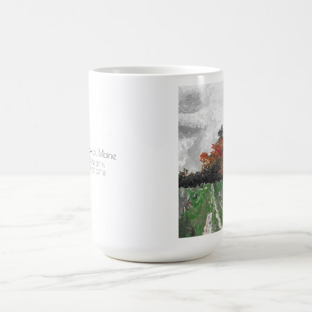 Caneca De Café Brunswick Maine, Cemitério, Grande Mug De Café (Centro)