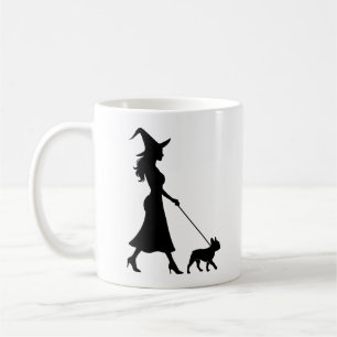 Caneca De Café Bruxa Andando Francesa