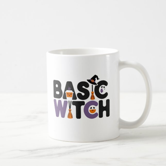 Caneca De Café bruxa básica (Direita)