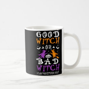 Caneca De Café Bruxa Boa Ou Bruxa Má Bruxa Engraçada De Halloween