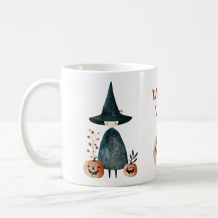 Caneca De Café Bruxa Bonita e Jack o Lanternas Bruxas Víblias Hal