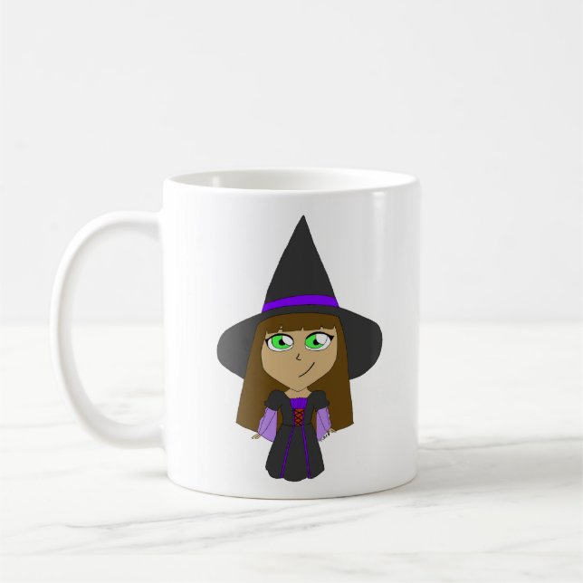 Caneca De Café bruxa chibi   (Esquerda)