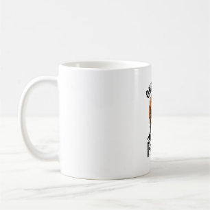 Caneca De Café Bruxa da Lua Gráfica Vintage de Halloween Assombra