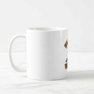 Caneca De Café Bruxa de Halloween Gato Desenho de Gravura Vintage