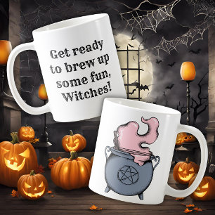 Caneca De Café Bruxa Divertida da Cerveja de Halloween