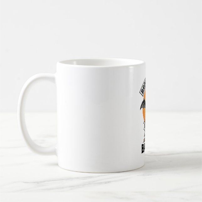 Caneca De Café Bruxa Divertida de Halloween Vassoura Quebrou Cava (Esquerda)