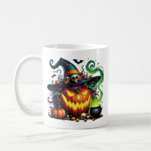 Caneca De Café Bruxa do Cauldro da Abóbora Malvada