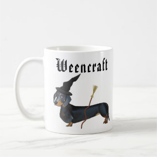 Caneca De Café Bruxa do Dachshund de Weencraft engraçada