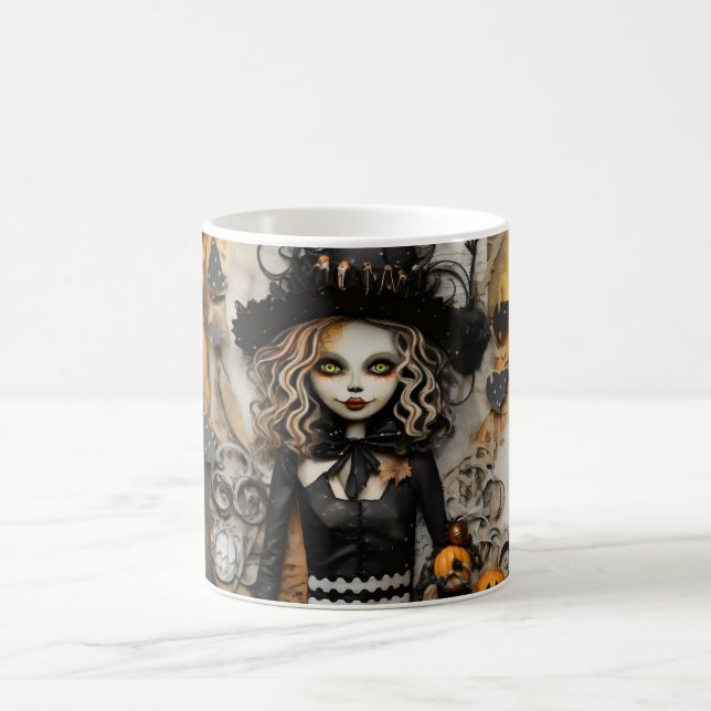 Caneca De Café Bruxa do Halloween (Centro)