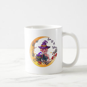 Caneca De Café Bruxa e Gato Negro