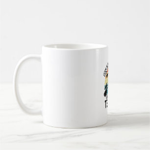 Caneca De Café Bruxa Engraçada Professora Vassoira Quebrada Desig