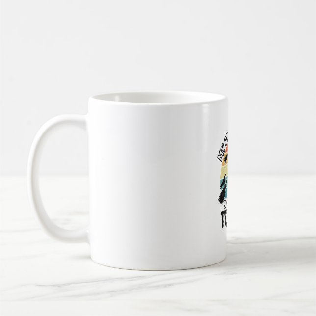 Caneca De Café Bruxa Engraçada Professora Vassoira Quebrada Desig (Esquerda)