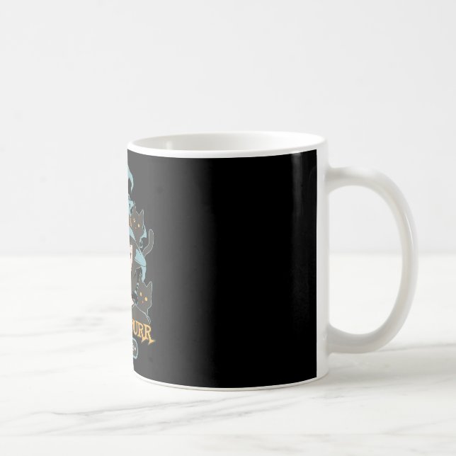 Caneca De Café Bruxa gatinha hex e ronronar cutie gótico retrô (Direita)