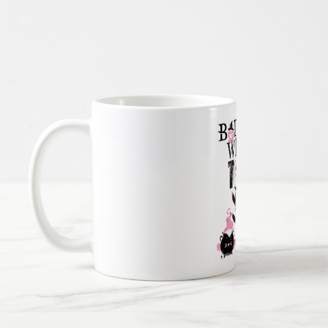 Caneca De Café Bruxa Má na Cidade Rosa e assustadora (Esquerda)