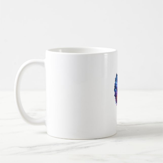 Caneca De Café Bruxa Mística Mística Mística de Halloween de Gato (Esquerda)
