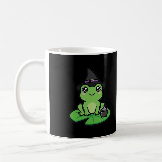 Caneca De Café Bruxa Sapo Fofo de Halloween (Esquerda)