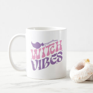 Caneca De Café Bruxa Vibes Halloween Broom