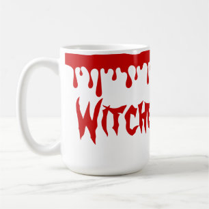 Caneca De Café Bruxas de Halloween Spooky Derrubando Sangue Verme