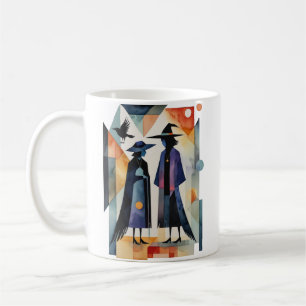Caneca De Café Bruxas Modernas - abstrato trabalho de arte 6 - Di