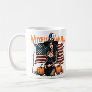 Caneca De Café Bruxas para a Eleição de Kamala Harris Halloween 2