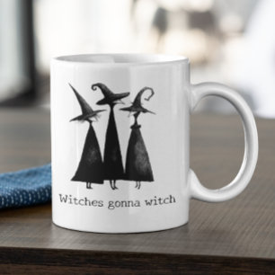 Caneca De Café Bruxas Vão Fazer Bruxaria no Halloween