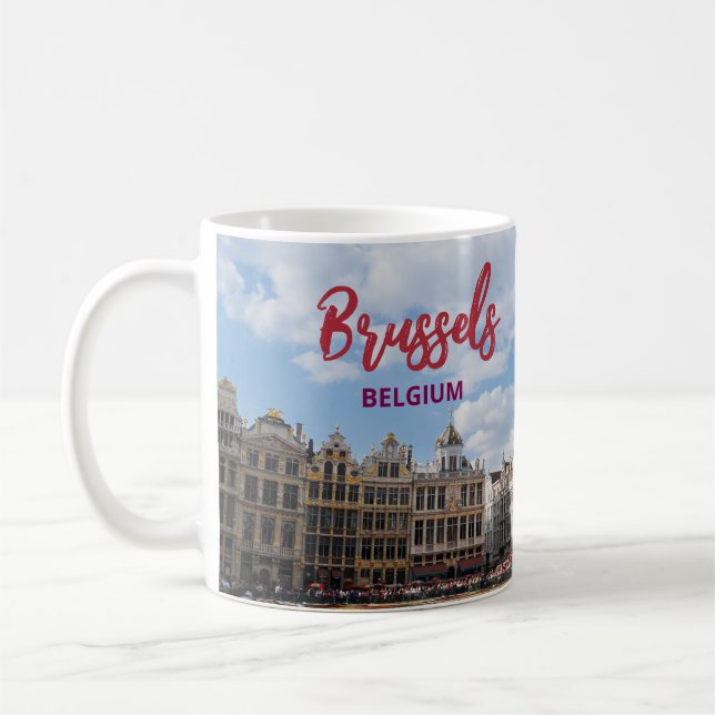 Caneca De Café Bruxelas Bélgica Café Café Mug Cup Souvenir (Esquerda)