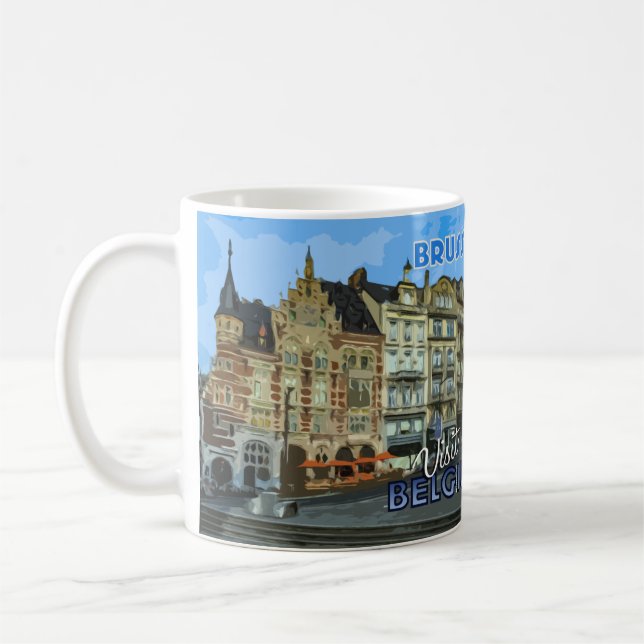 Caneca De Café Bruxelas Mug da serie Visita... (Esquerda)