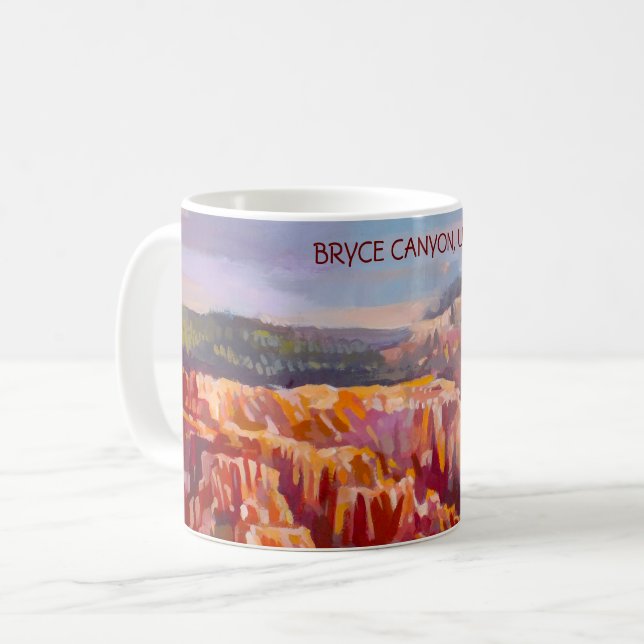 Caneca De Café Bryce Canyon, UT - Ponto De Inspiração (Frente Esquerda)