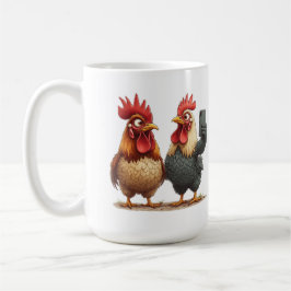Caneca De Café Buck & Bill "Cheesy Chicken" Selfies
