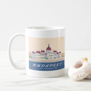 Caneca De Café Budapest Hungria Parlamento Building Viagem