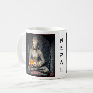 Caneca De Café Buddha Shakyamuni e Bouthanath Stupa, Nepal