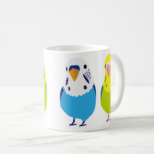 Caneca De Café Budgerigar (Frente Esquerda)