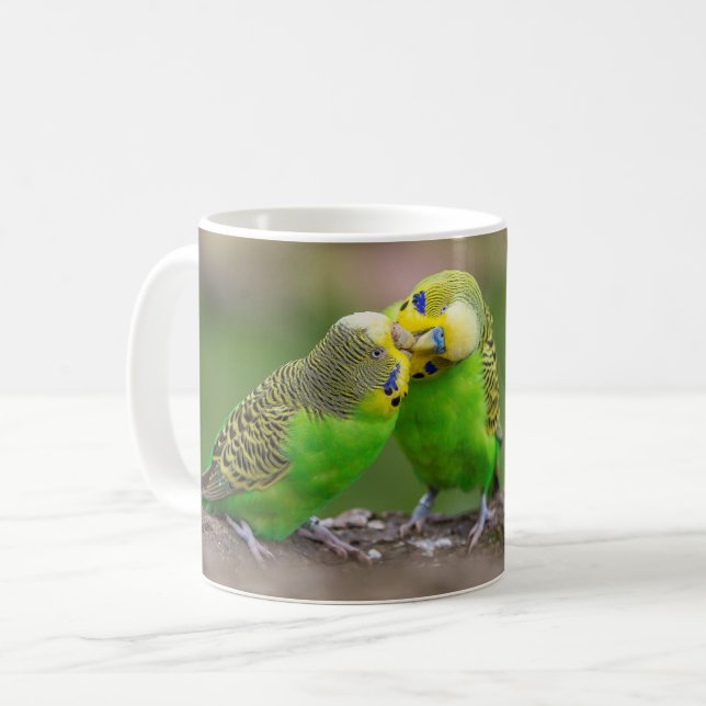 Caneca De Café Budgerigar (Frente Esquerda)