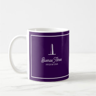Caneca De Café Buenos Aires Argentina Elegante Minimalista Retro