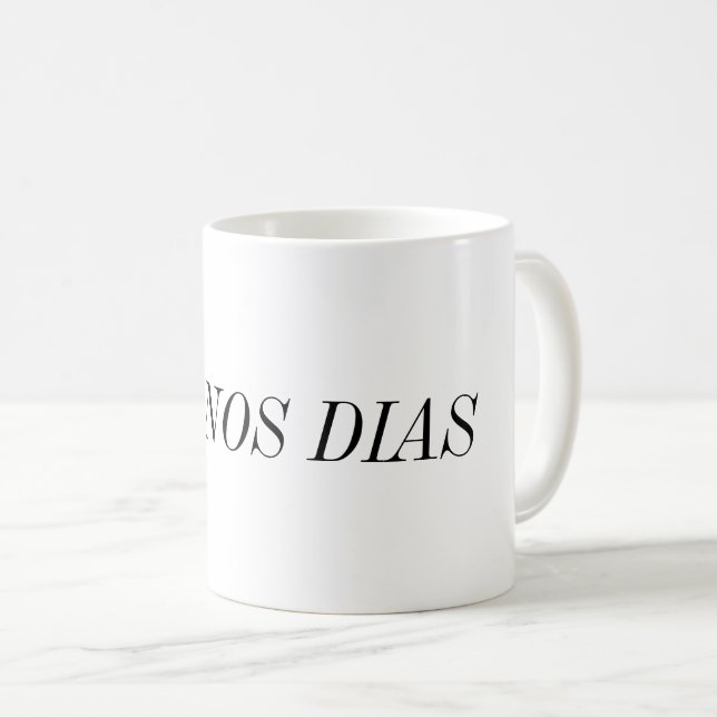 Caneca De Café Buenos Dias (Bom Dia) (Frente Esquerda)