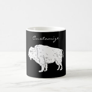 Caneca De Café Búfalo Branco Thunder_Cove