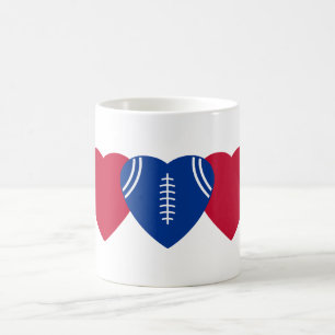 Caneca De Café Buffalo Bills Futebol Heart Design