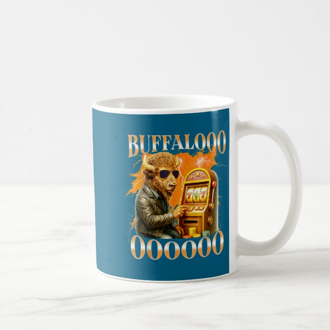 Caneca De Café Buffalo Bison Casino Slot Machine Funny Gambling B (Direita)