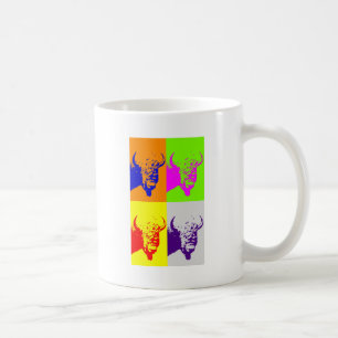 Caneca De Café Buffalo de Pop de 4 cores