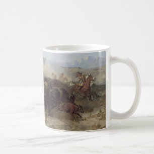 Caneca De Café Buffalo Hunt No. 26, de CM Russell, índios Vintage