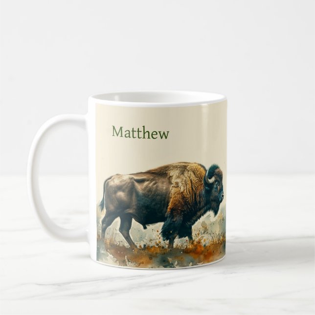 Caneca De Café Buffalo Personalizado Coffee Mug (Esquerda)