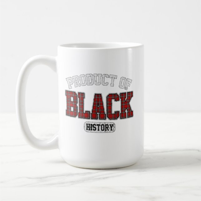 Caneca De Café Buffalo Plaid Product of Black History African Ame (Esquerda)