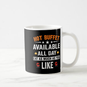 Caneca De Café Buffet Quente Disponível Todo o Dia Coma Quanto Qu